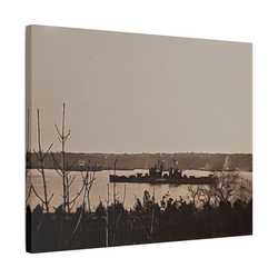 Navy Day New York October 27th 1945 Satin Canvas Stretched