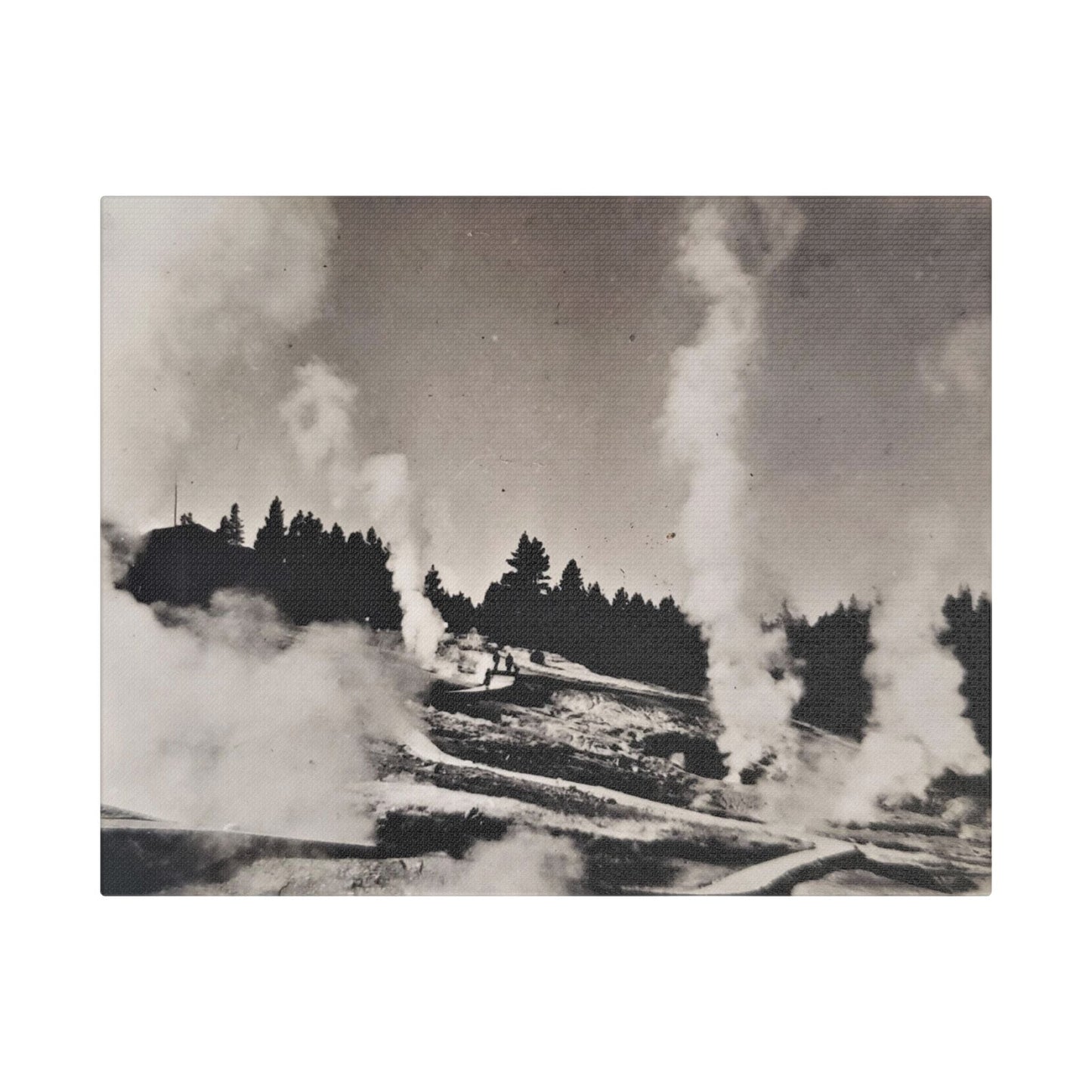 Norris Geyser Yellowstone Satin Canvas Stretched 14″ x 11″ (Horizontal) 1.5"