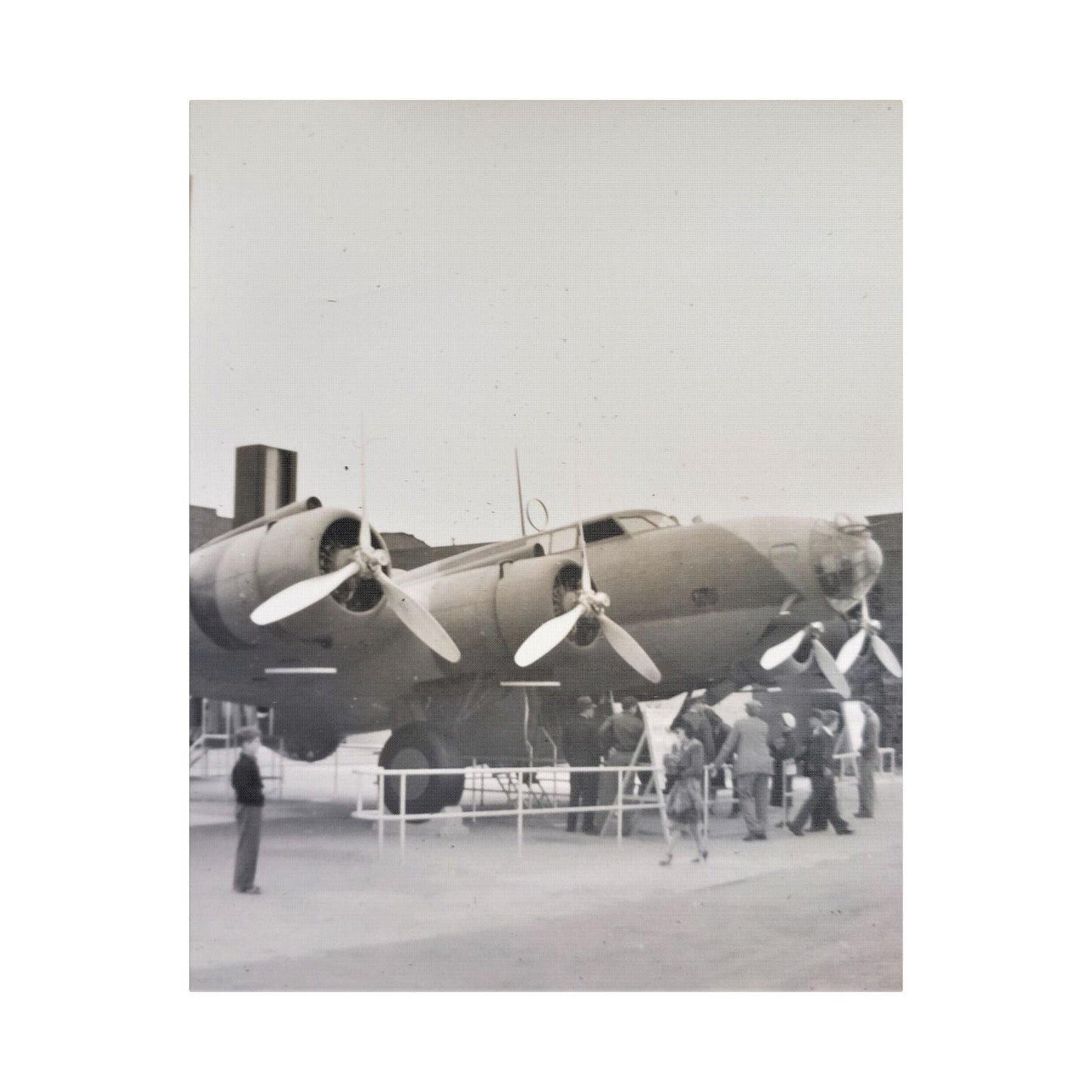 Boeing B-17 Bomber Satin Canvas Stretched