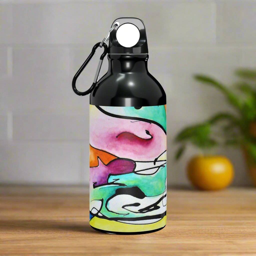 Shredded Paper Oregon Sport Bottle Black 13.5oz