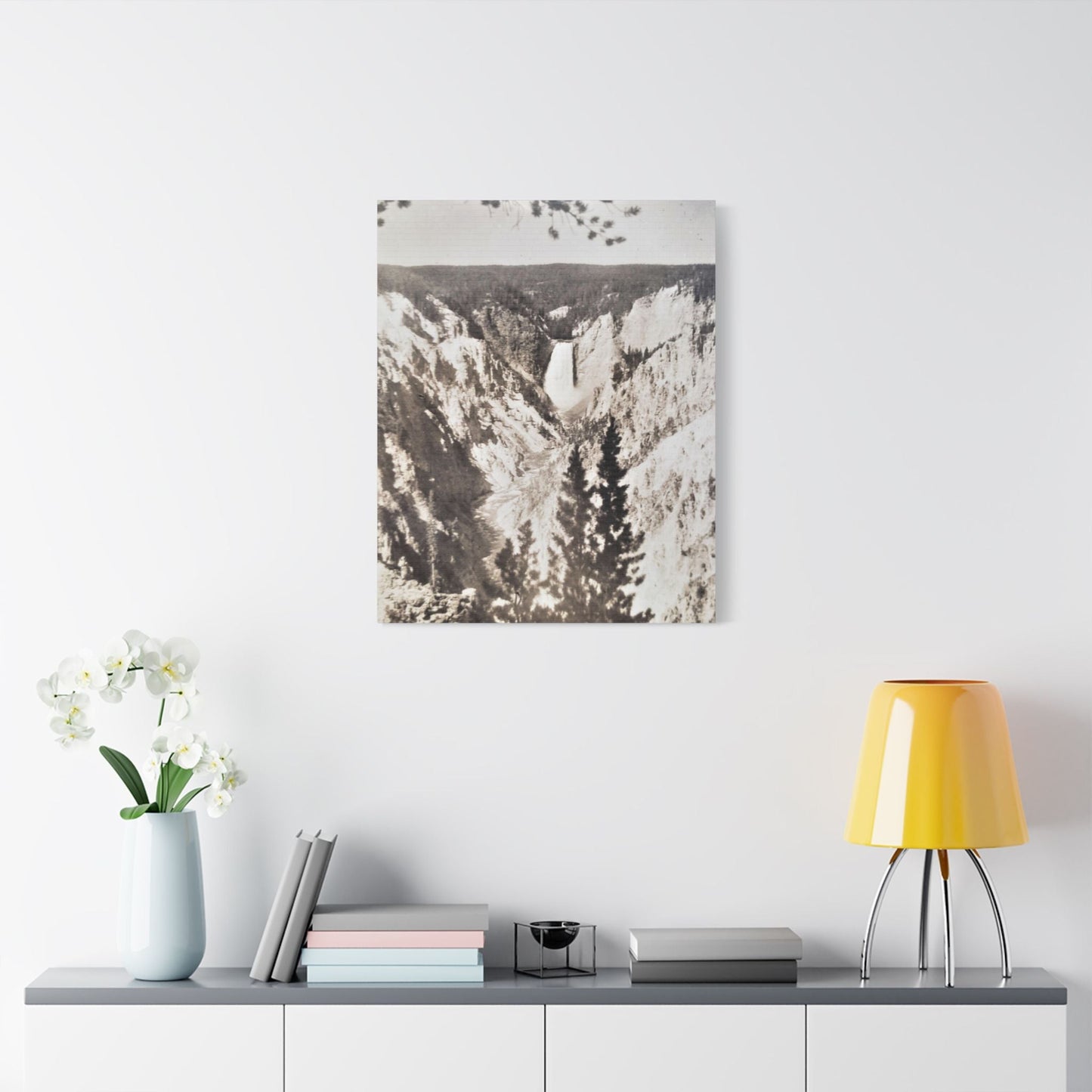 Artists Point Yellowstone Satin Canvas Stretched 24" x 30" (Vertical) 1.5"