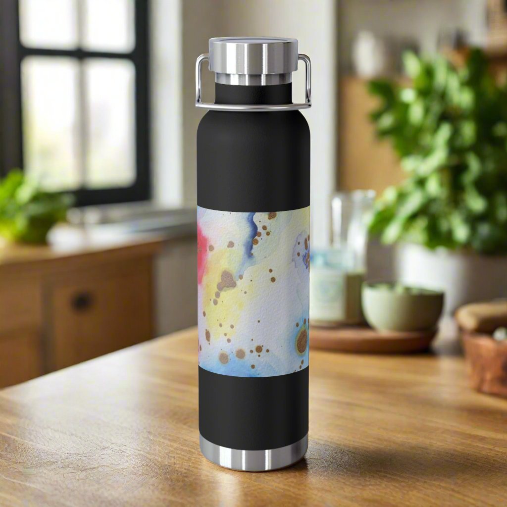 Purple Swirl 22oz Vacuum Insulated Bottle Black 22oz