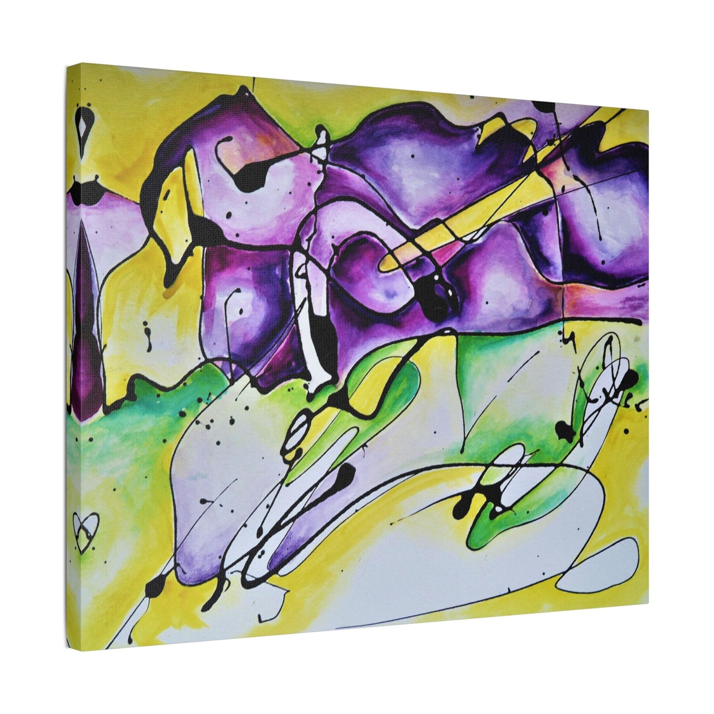 Purple Mountains Satin Canvas Stretched
