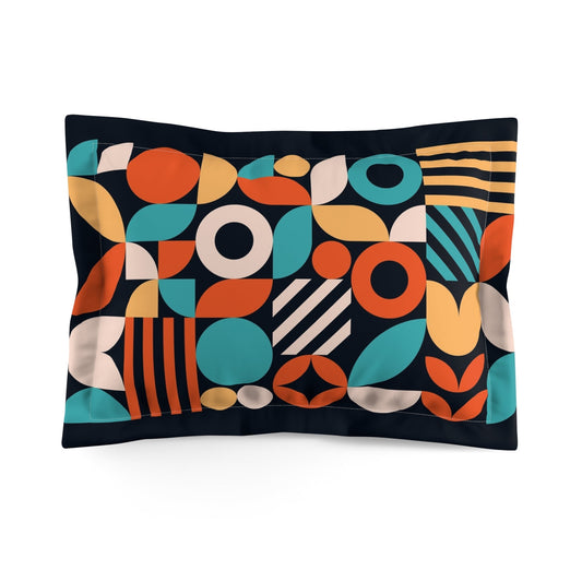 Vibrant Geometric Microfiber Pillow Sham - Kia Day Design