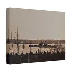 Navy Day New York October 27th 1945 Satin Canvas Stretched