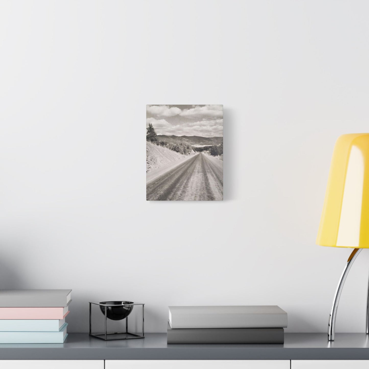Western Road Satin Canvas Stretched
