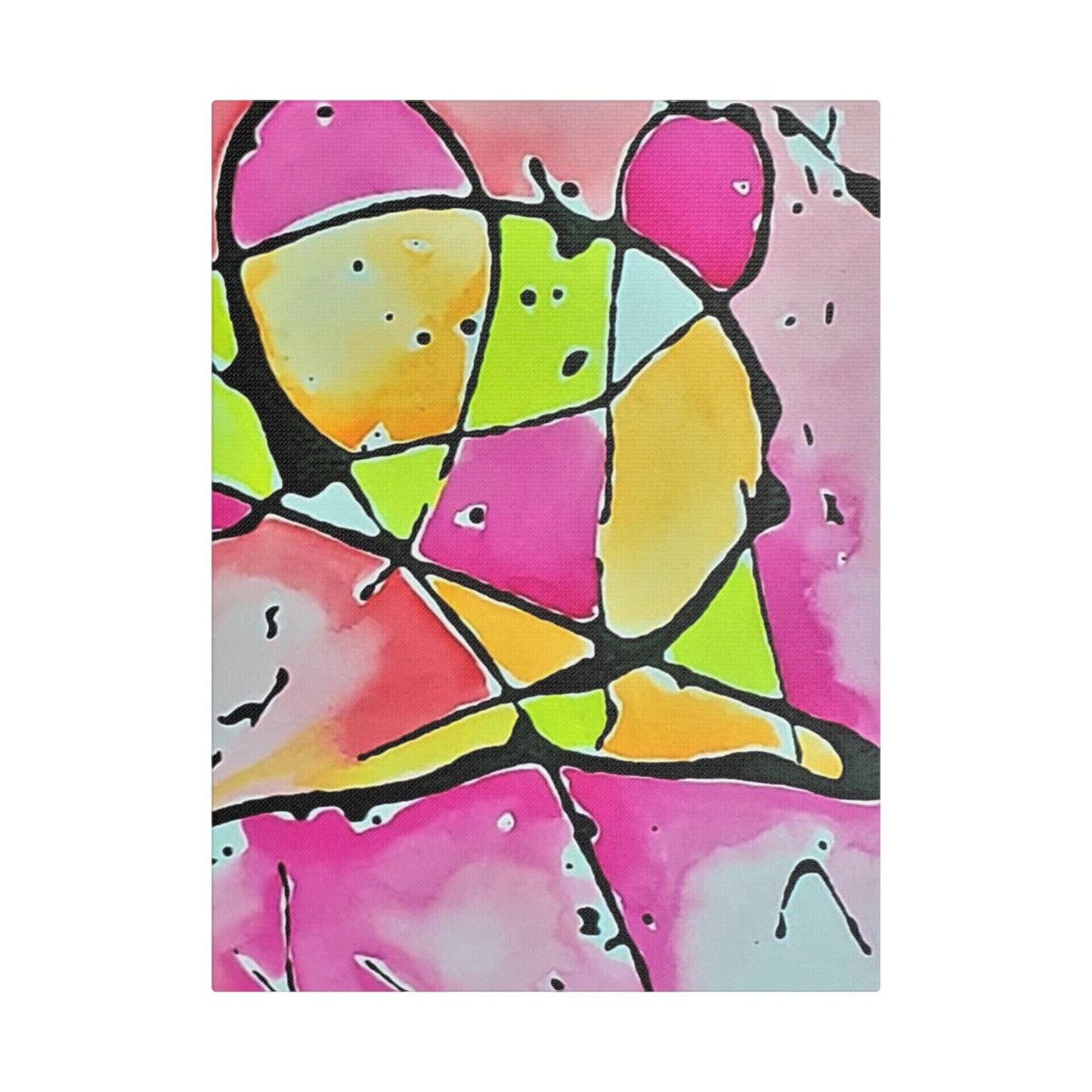 Pink Mouse Satin Canvas Stretched 12″ x 16″ (Vertical) 1.5"