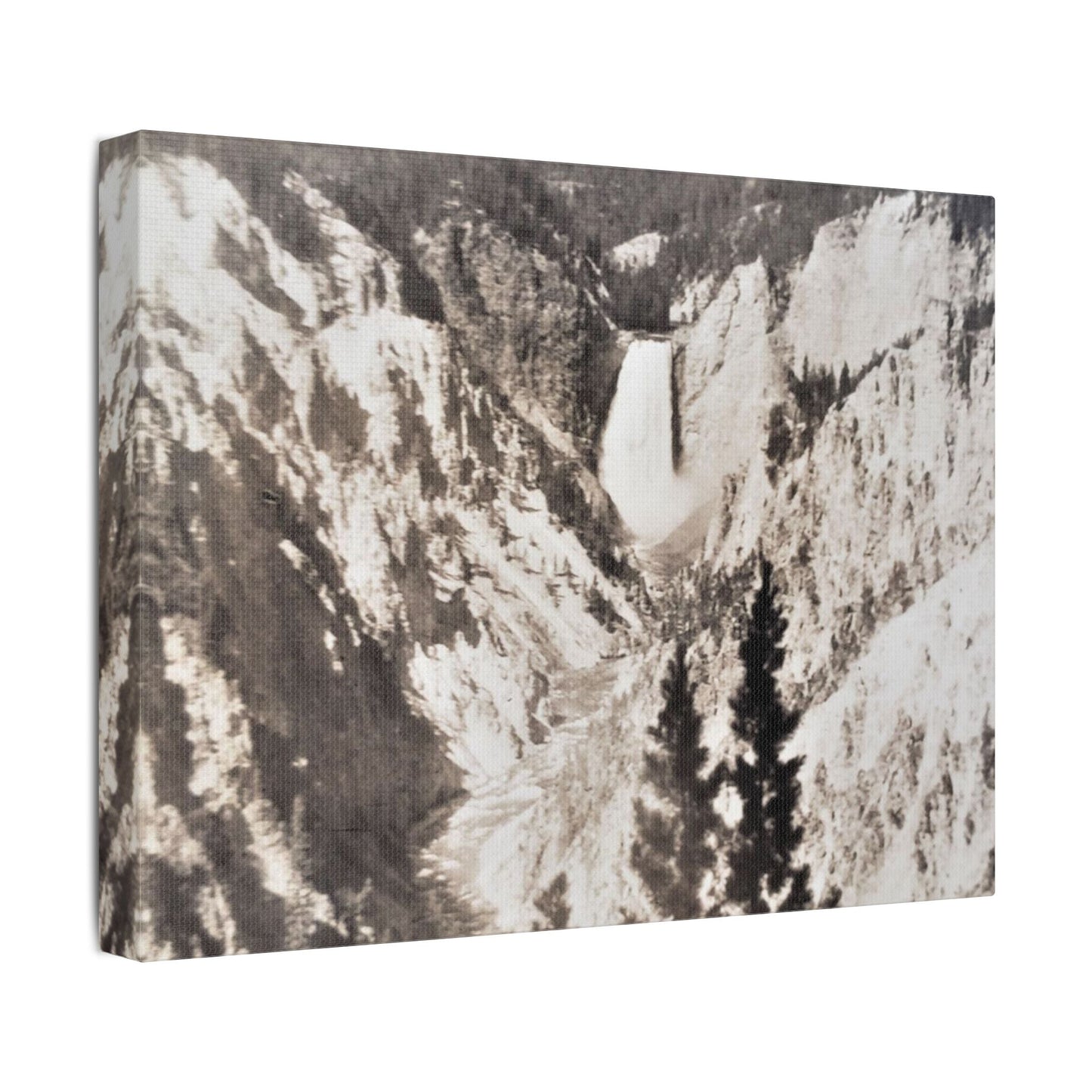 Artists Point Yellowstone Satin Canvas Stretched