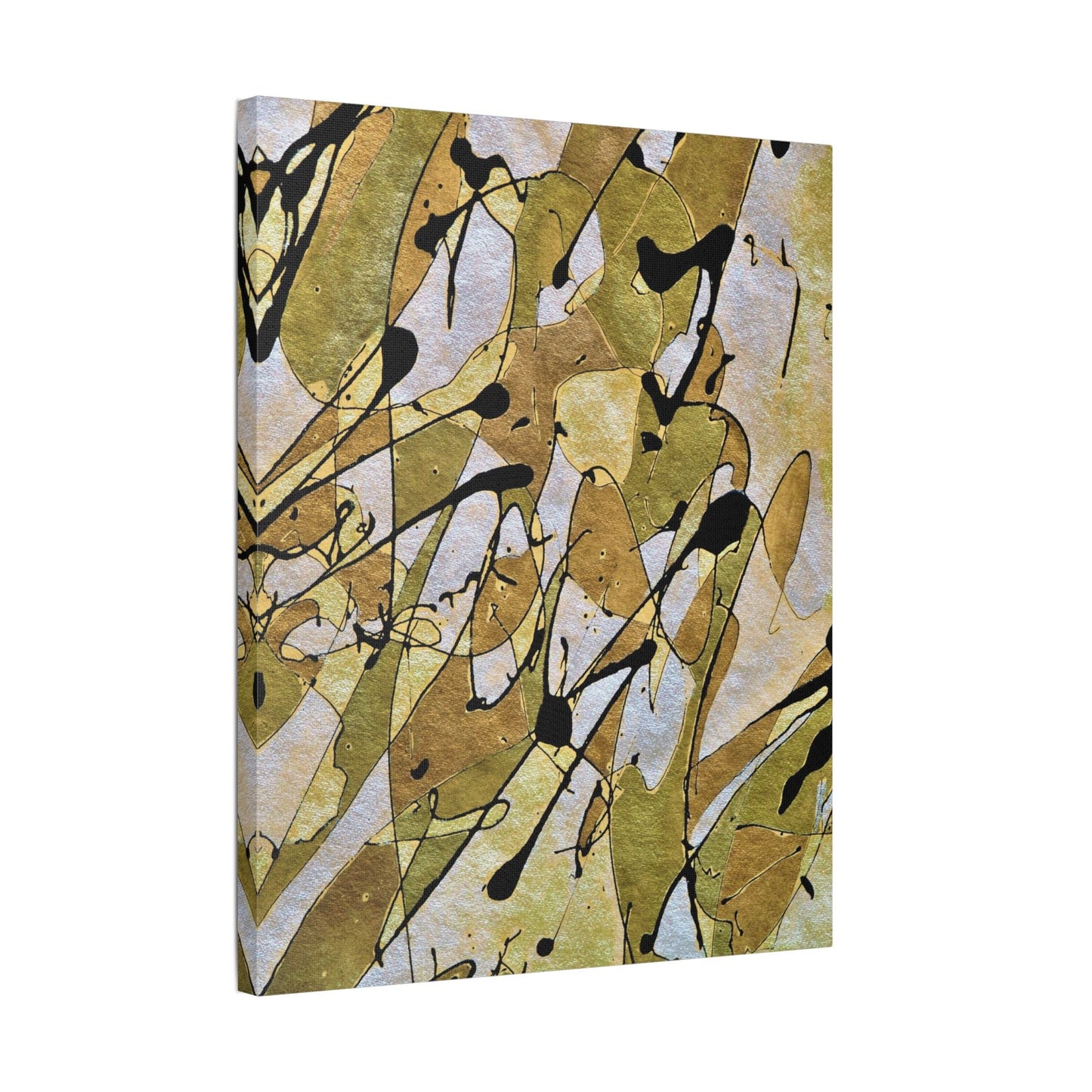 Gold Rush Satin Canvas Stretched