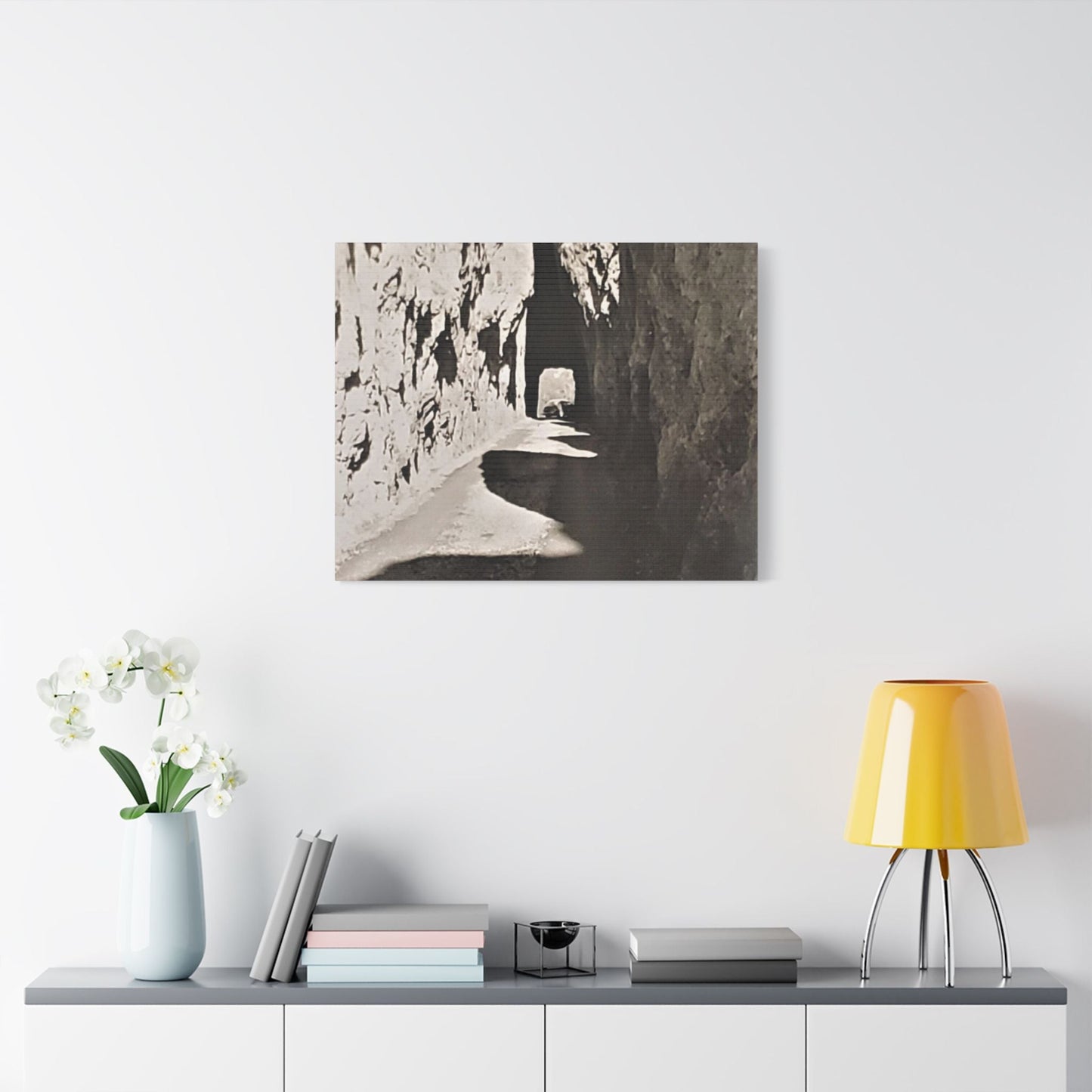 Tunnel at The Needles Satin Canvas Stretched 30" x 24" (Horizontal) 1.5"