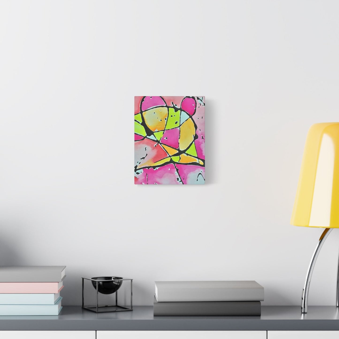 Pink Mouse Satin Canvas Stretched