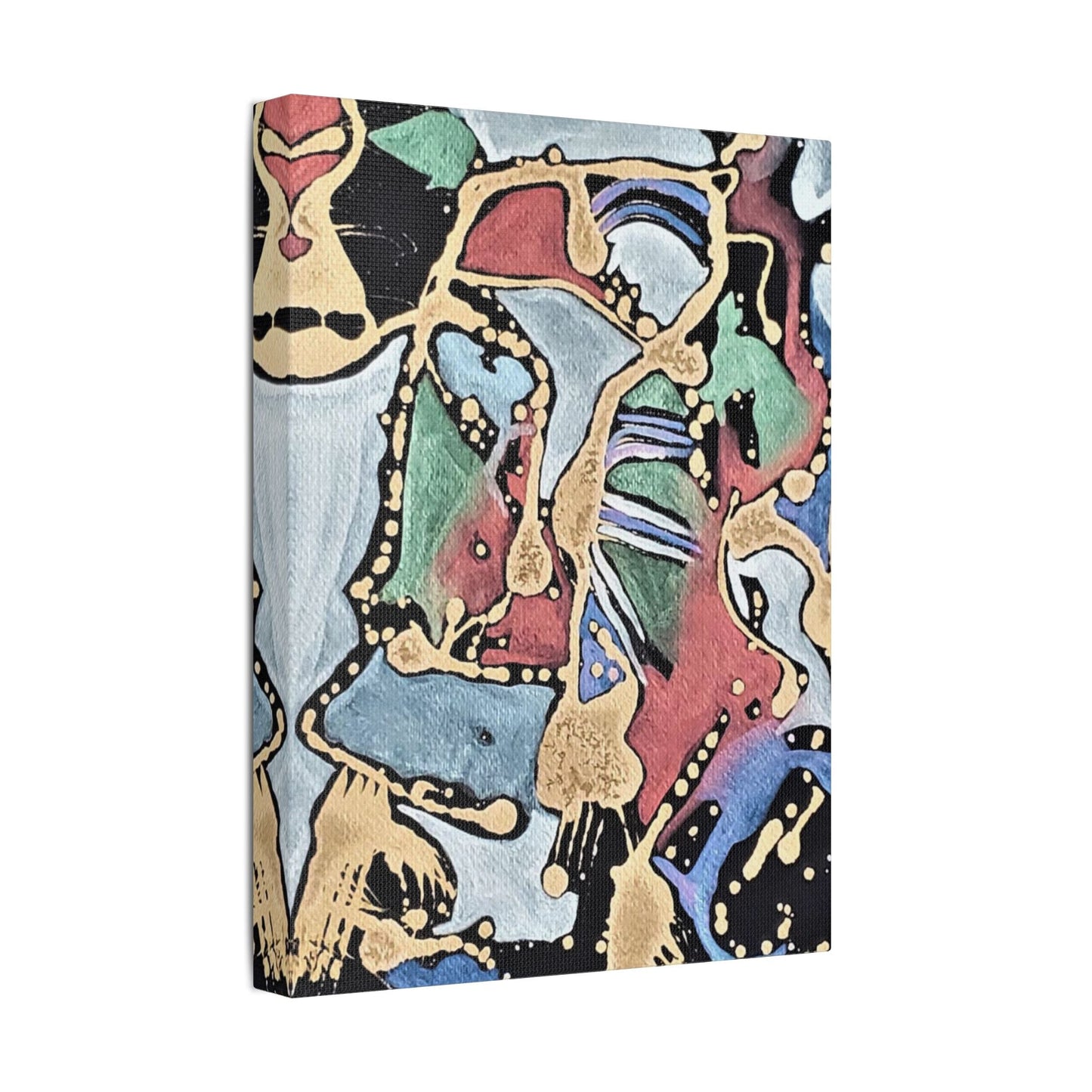 Angry Cat Satin Canvas Stretched