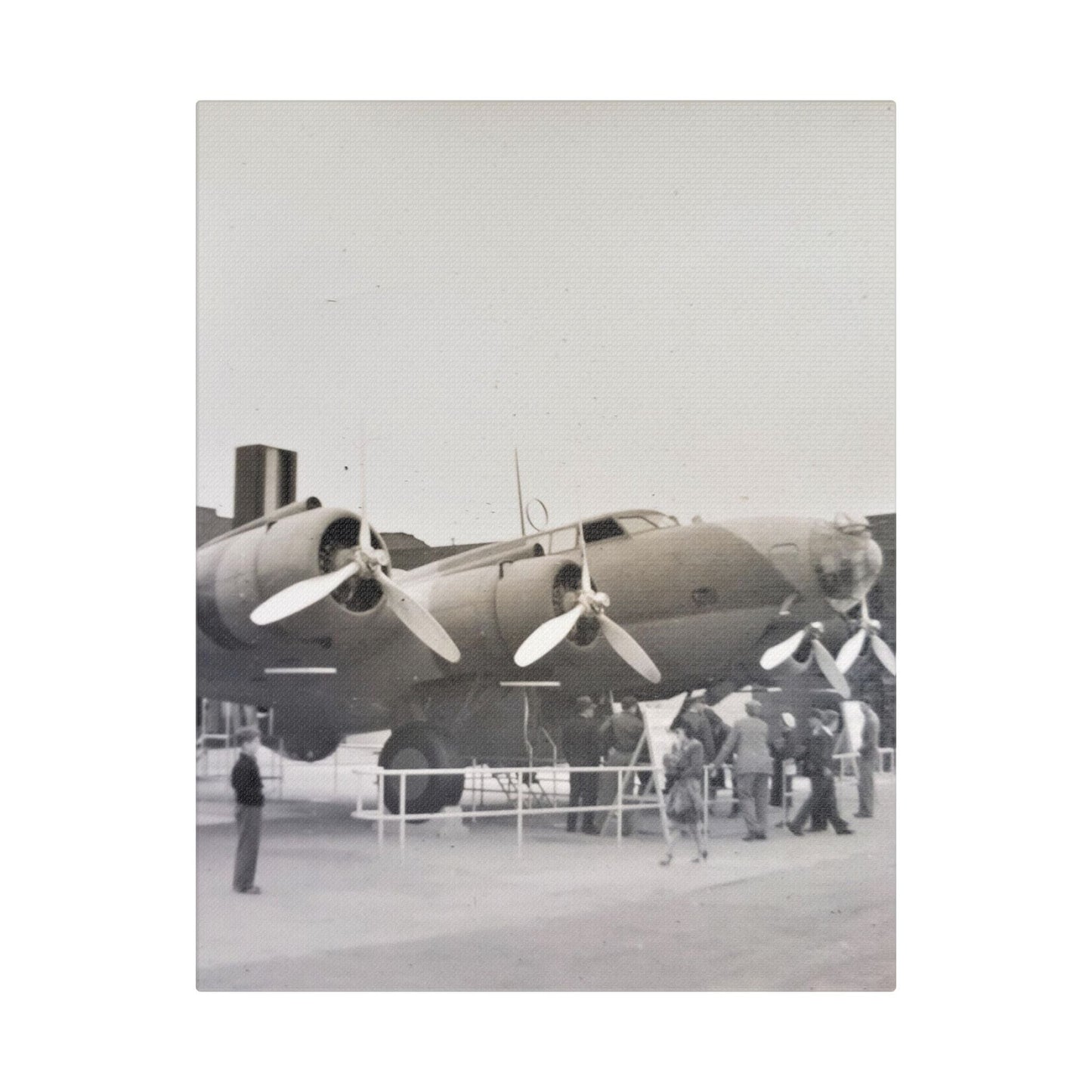 Boeing B-17 Bomber Satin Canvas Stretched