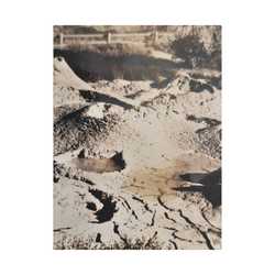Yellowstone West Thumb Paint Pots Satin Canvas Stretched