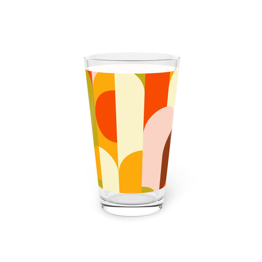 Colorful Modern Geometric Pint Glass - 16oz - Kia Day Design