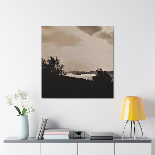 Navy Day New York October 27th 1945 Plane Canvas Gallery Wraps 36″ x 36″ 1.25"