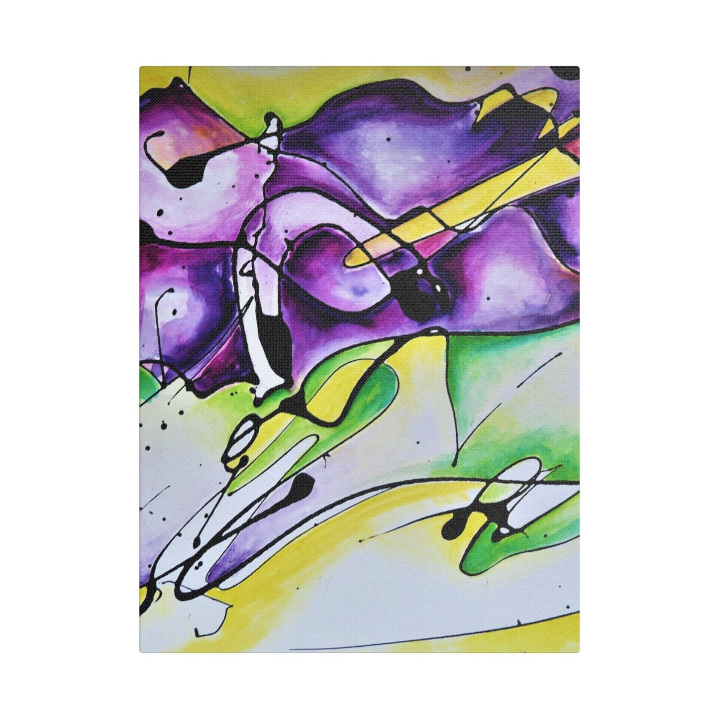 Purple Mountains Satin Canvas Stretched 12″ x 16″ (Vertical) 1.5"