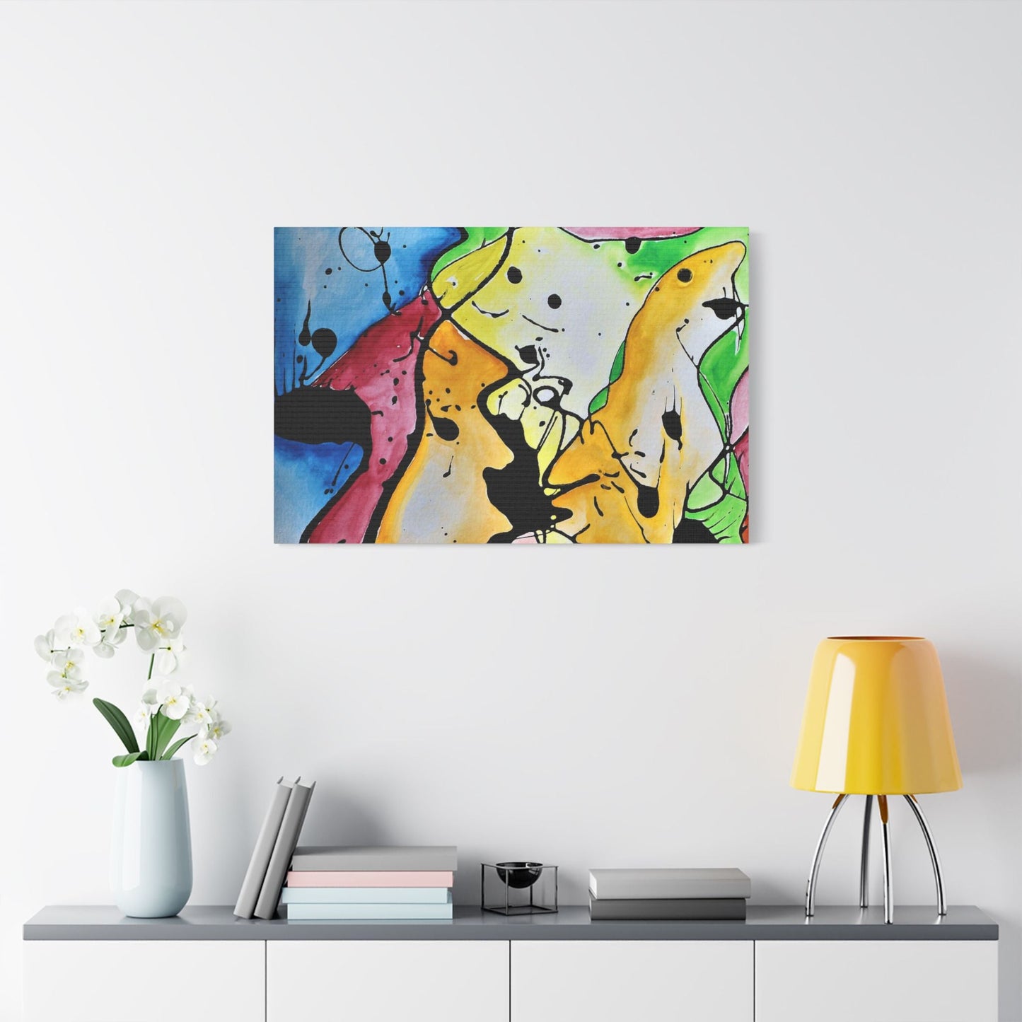Space Judy Satin Canvas Stretched
