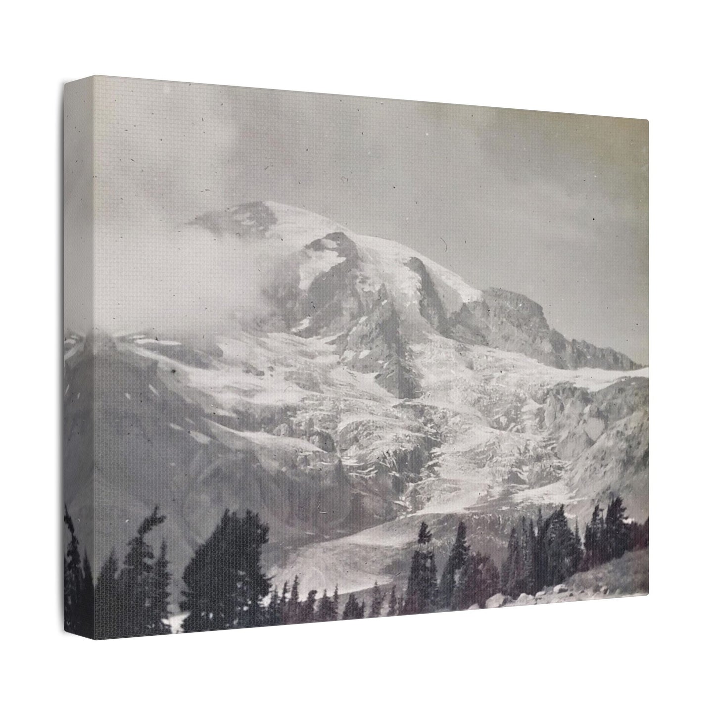 Mount Rainier Satin Canvas Stretched