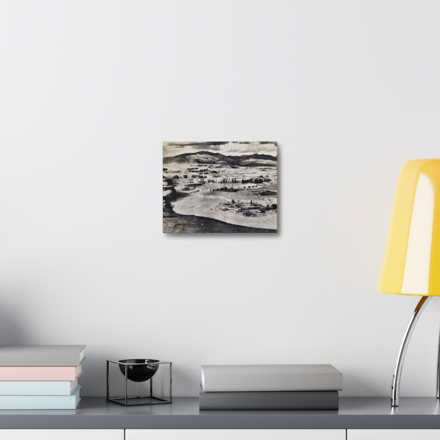 Springs at top of Jupiter Terrace Yellowstone Stretched Canvas 1.5" 10″ x 8″
