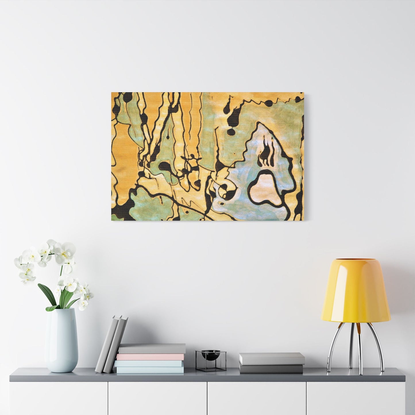 Screaming Ghost Satin Canvas Stretched