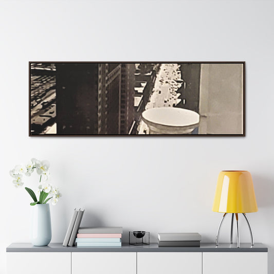 Michigan Ave Chicago Gallery Canvas Wraps Horizontal Frame 60″ x 20″ Walnut Premium Gallery Wraps (1.25″)
