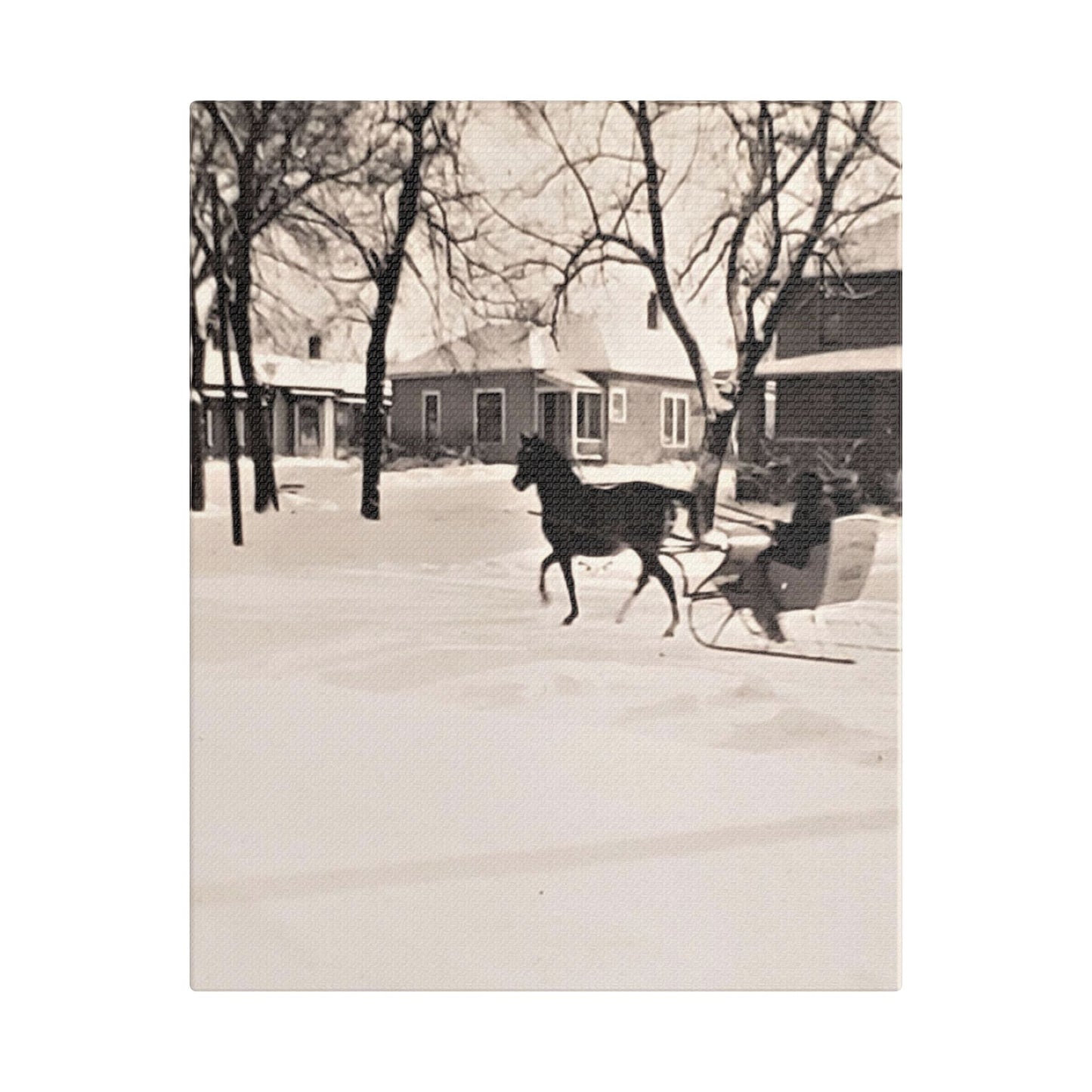 Carriage Ride Satin Canvas Stretched 8″ x 10″ (Vertical) 1.5"