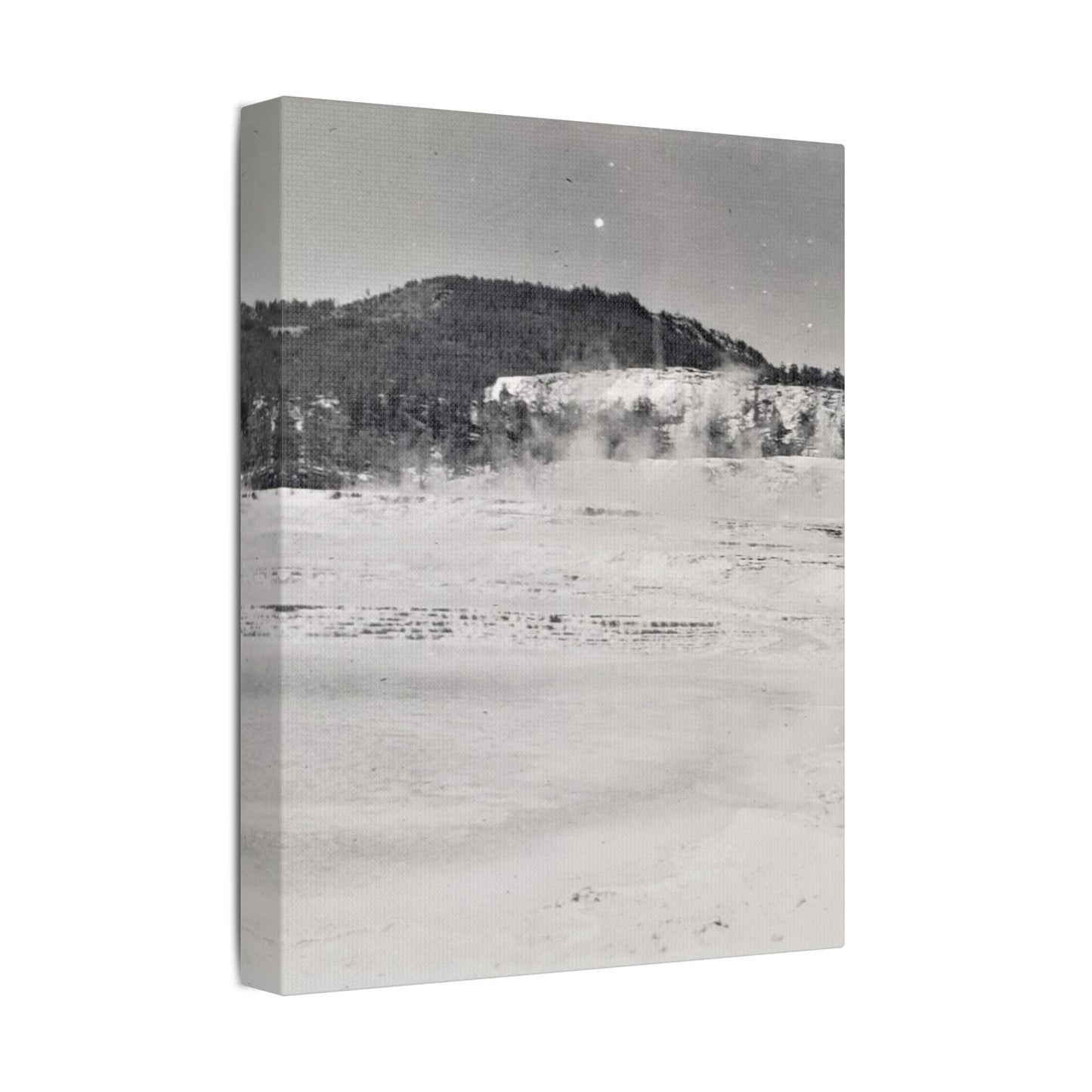 Mammoth Hot Springs Yellowstone Satin Canvas Stretched