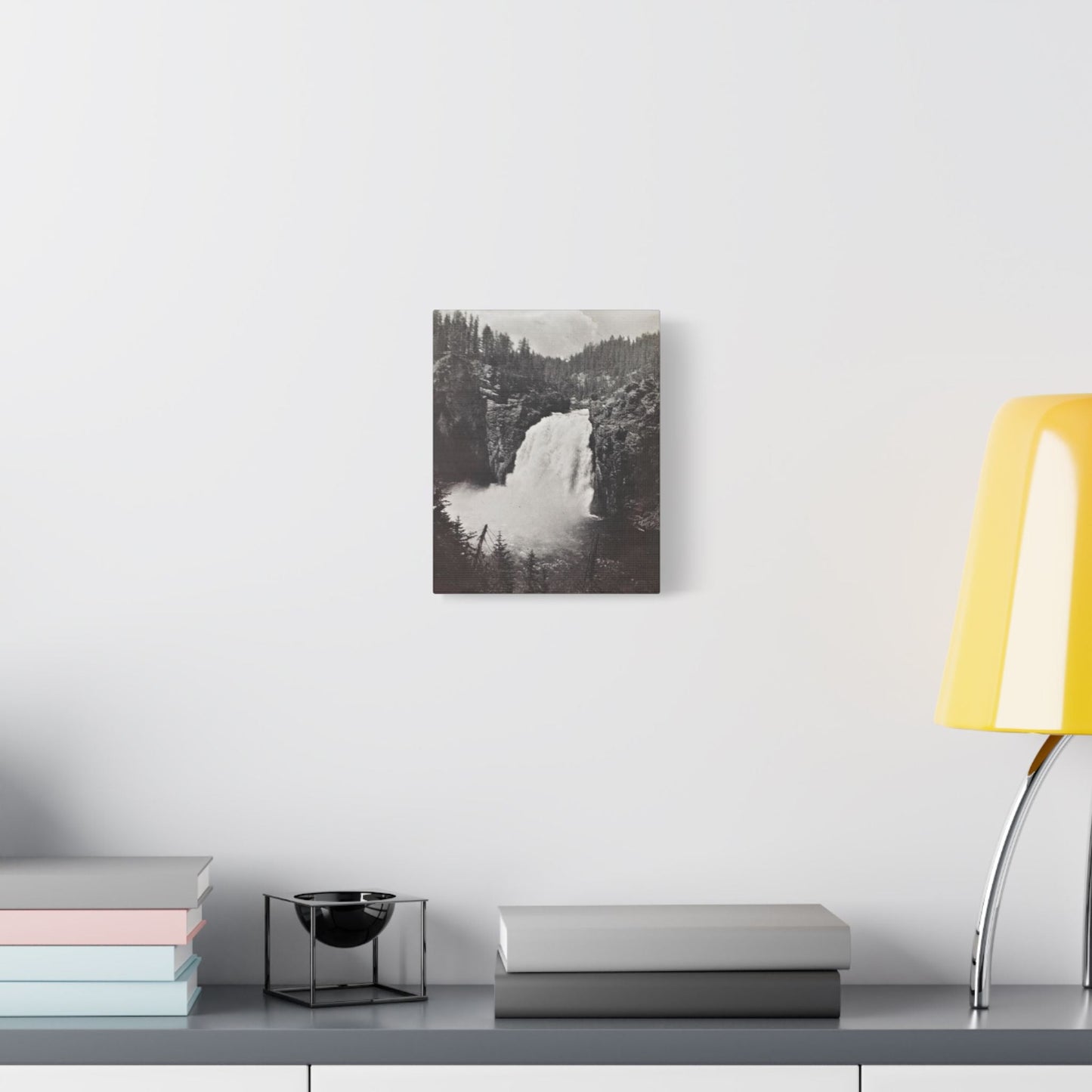 Upper Falls Yellowstone Satin Canvas Stretched