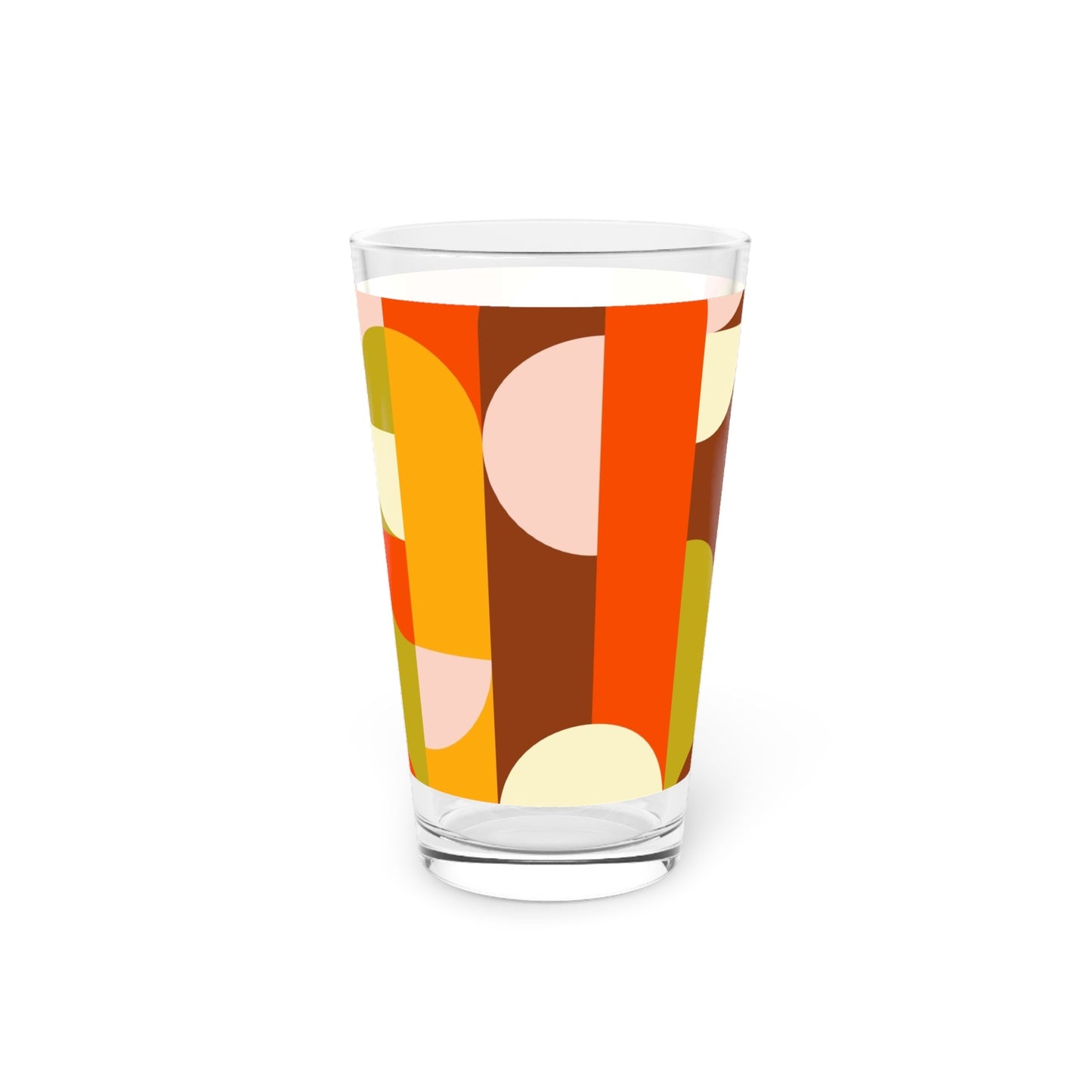 Colorful Modern Geometric Pint Glass - 16oz - Kia Day Design