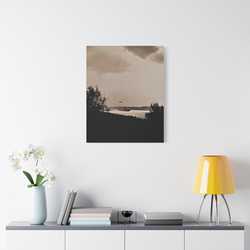 Navy Day New York October 27th 1945 Plane Satin Canvas Stretched 24" x 30" (Vertical) 1.5"