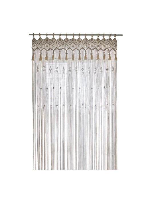 Hand-Woven Cotton Curtain Tapestry - - Curtains