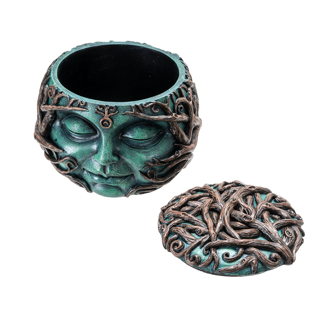 Gaia Round Trinket Box - - Gods & Goddesses