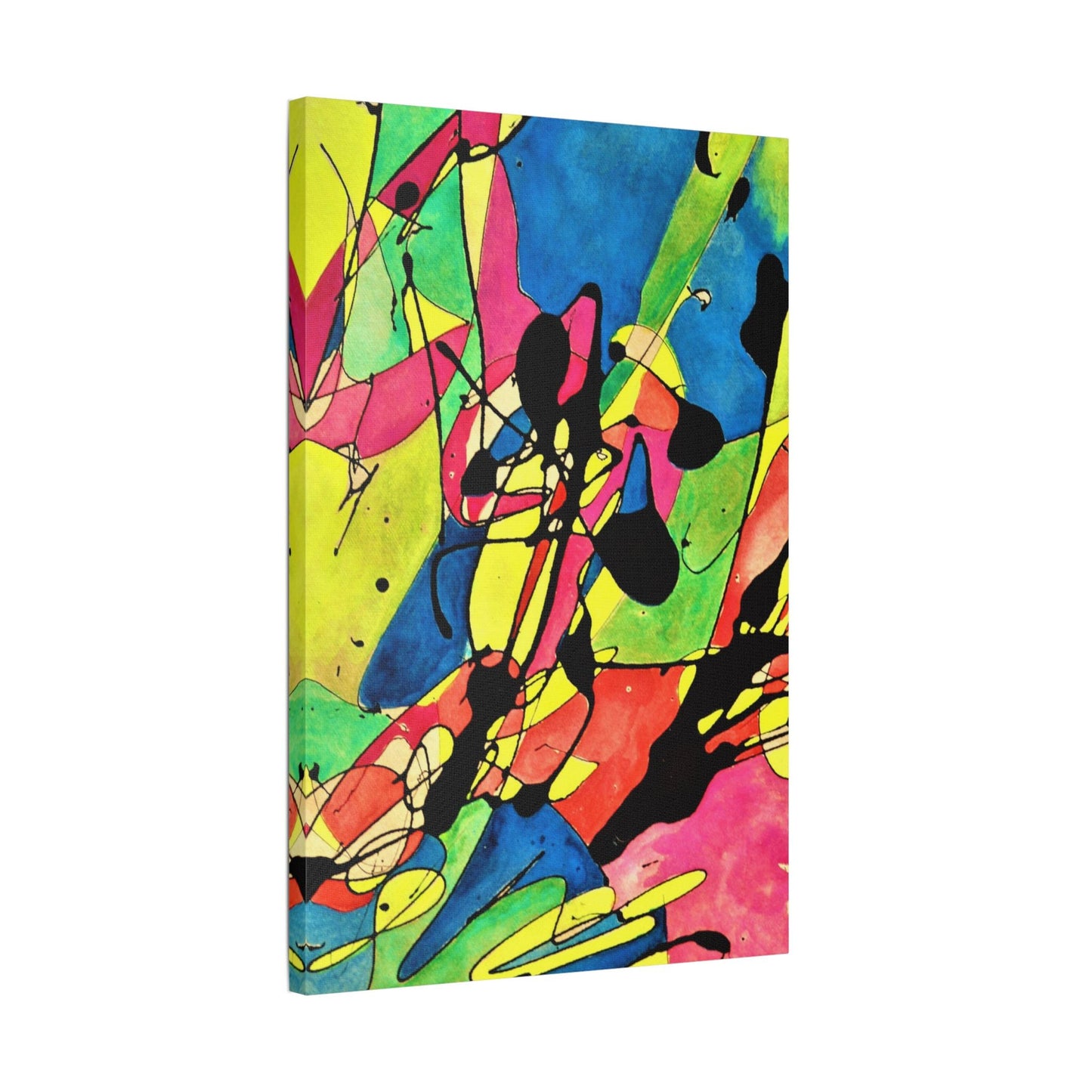 Exploding Earth Satin Canvas Stretched