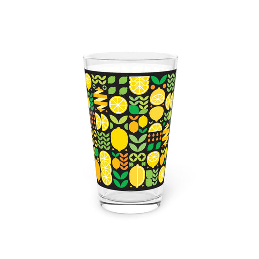 Retro Lemon & Lime Pint Glass - 16oz - Kia Day Design