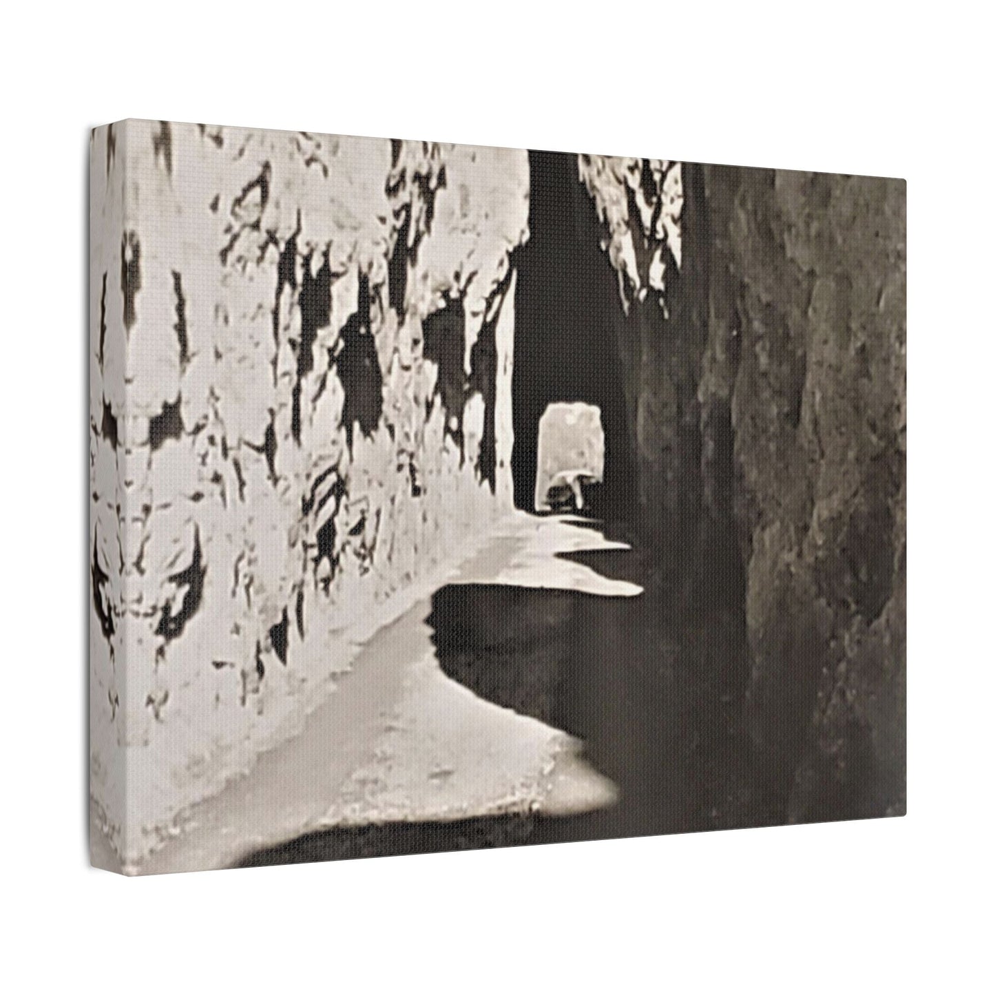 Tunnel at The Needles Satin Canvas Stretched