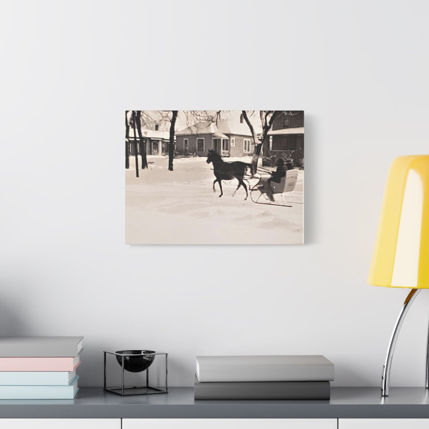 Carriage Ride Satin Canvas Stretched