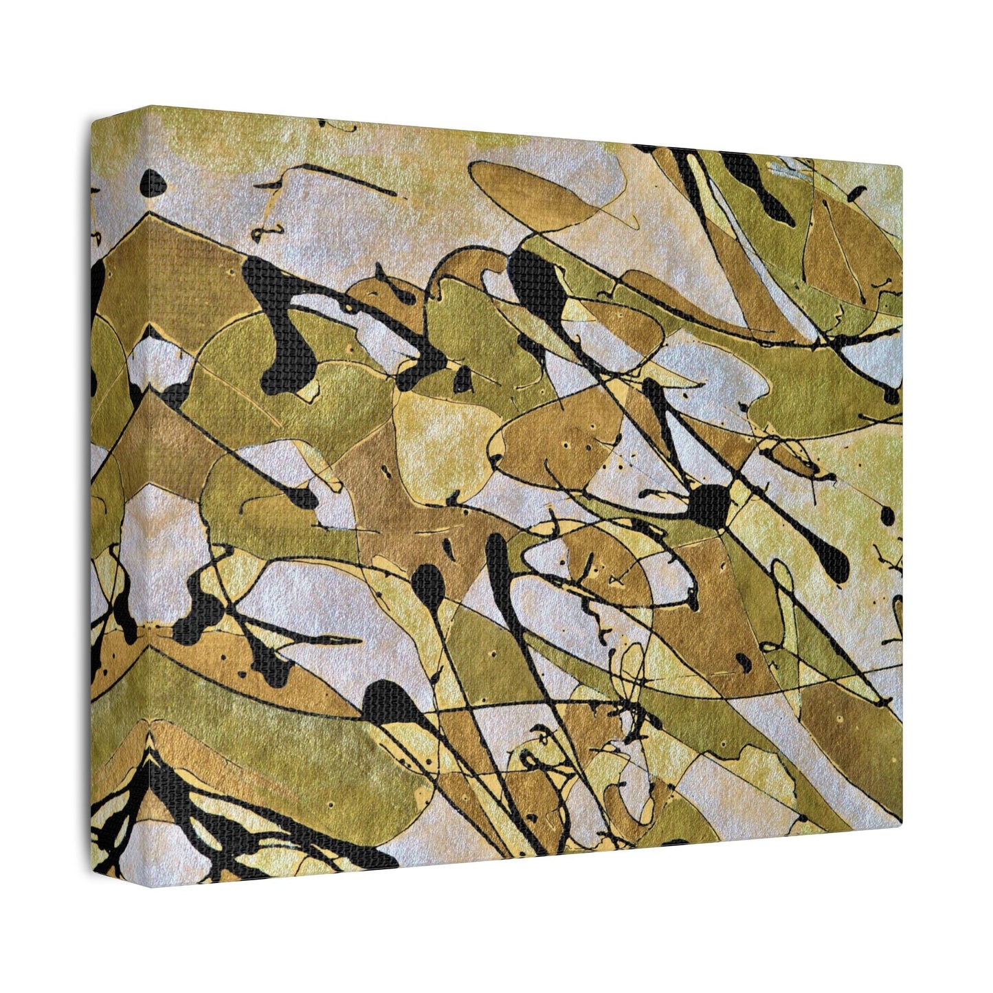 Gold Rush Satin Canvas Stretched