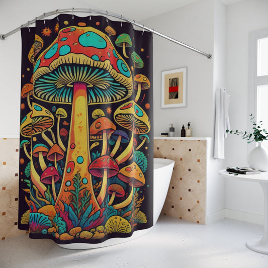 Colorful Mushroom Shower Curtain - - Home Decor