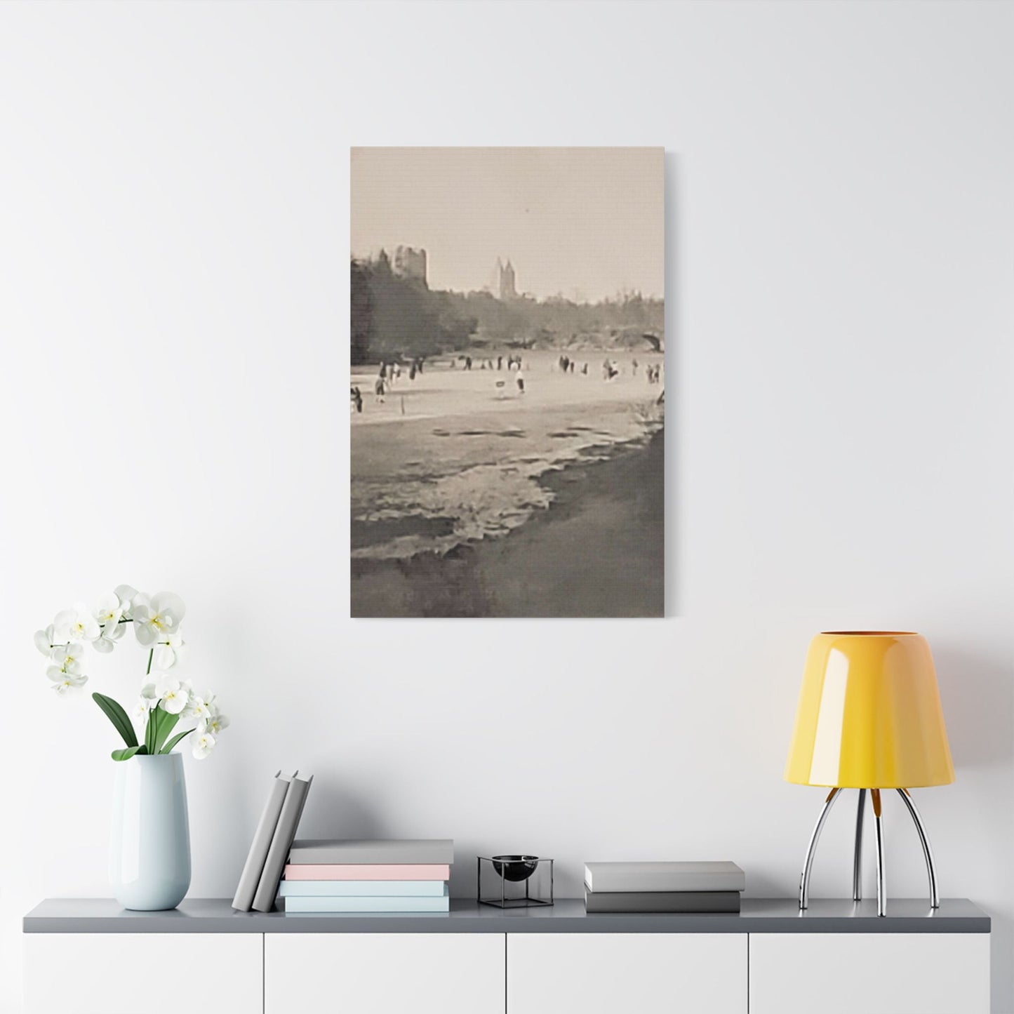 Central Park Satin Canvas Stretched