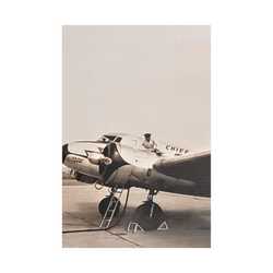 Refueling Mid-Contintent Chief Line Omaha Airport 1939 Satin Canvas Stretched