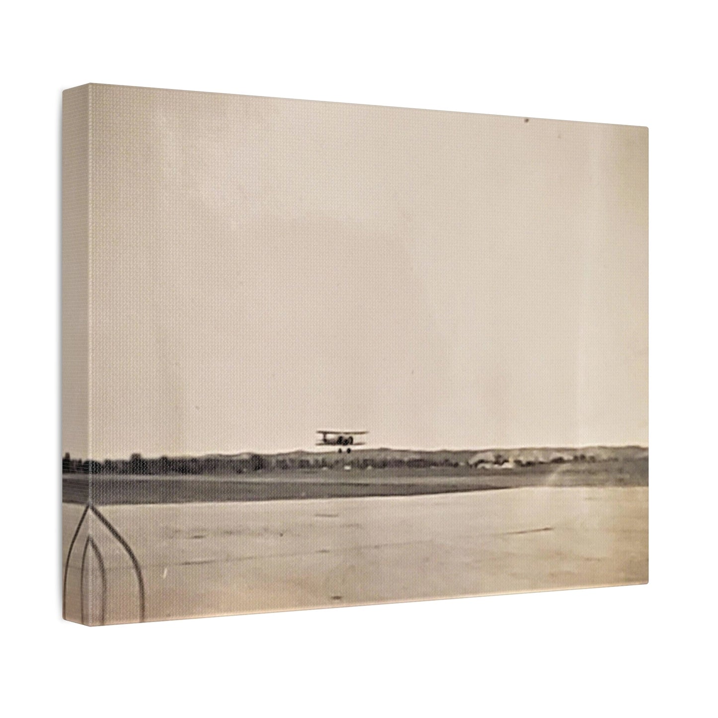 Plane Landing Omaha Airport 1939 Stretched Canvas Printify
