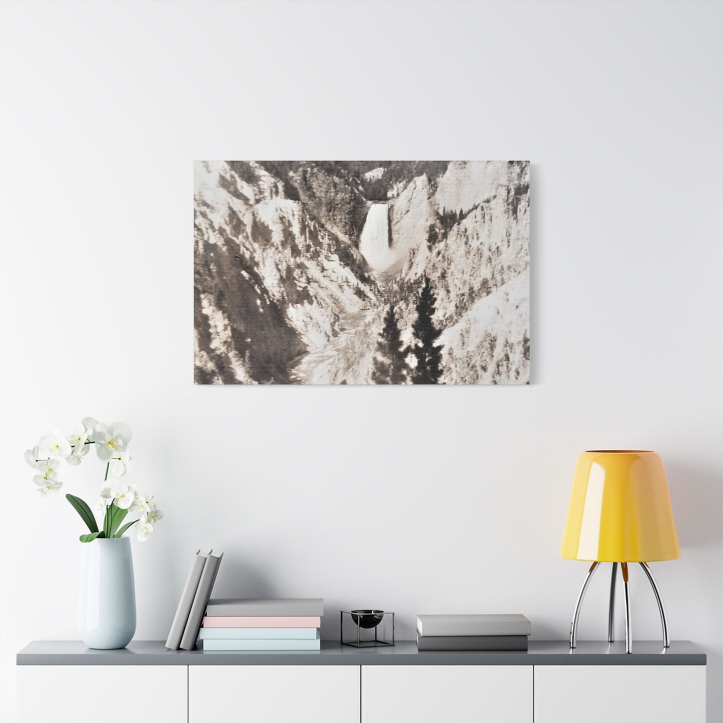 Artists Point Yellowstone Satin Canvas Stretched 36″ x 24″ (Horizontal) 1.5"