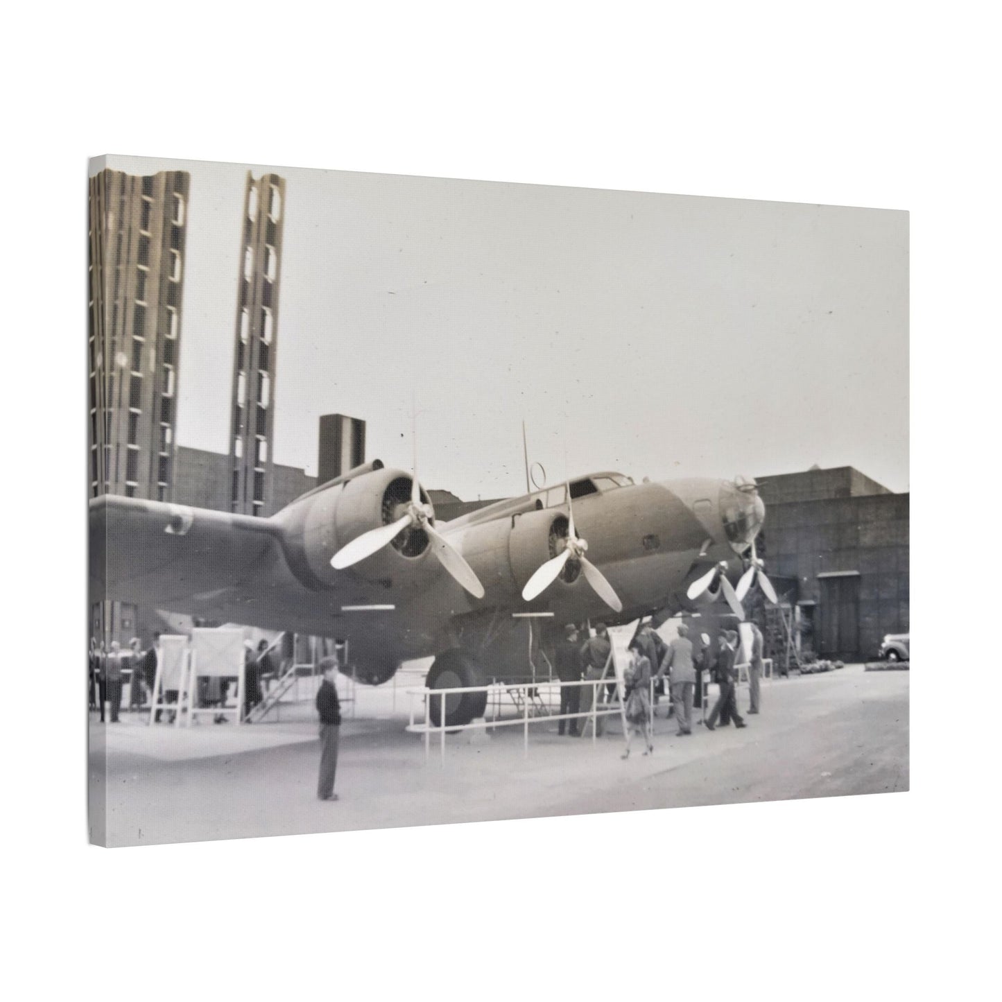 Boeing B-17 Bomber Satin Canvas Stretched
