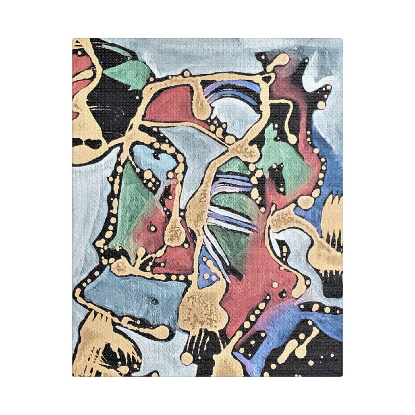 Angry Cat Satin Canvas Stretched 8″ x 10″ (Vertical) 1.5"