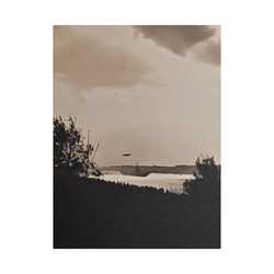 Navy Day New York October 27th 1945 Plane Satin Canvas Stretched