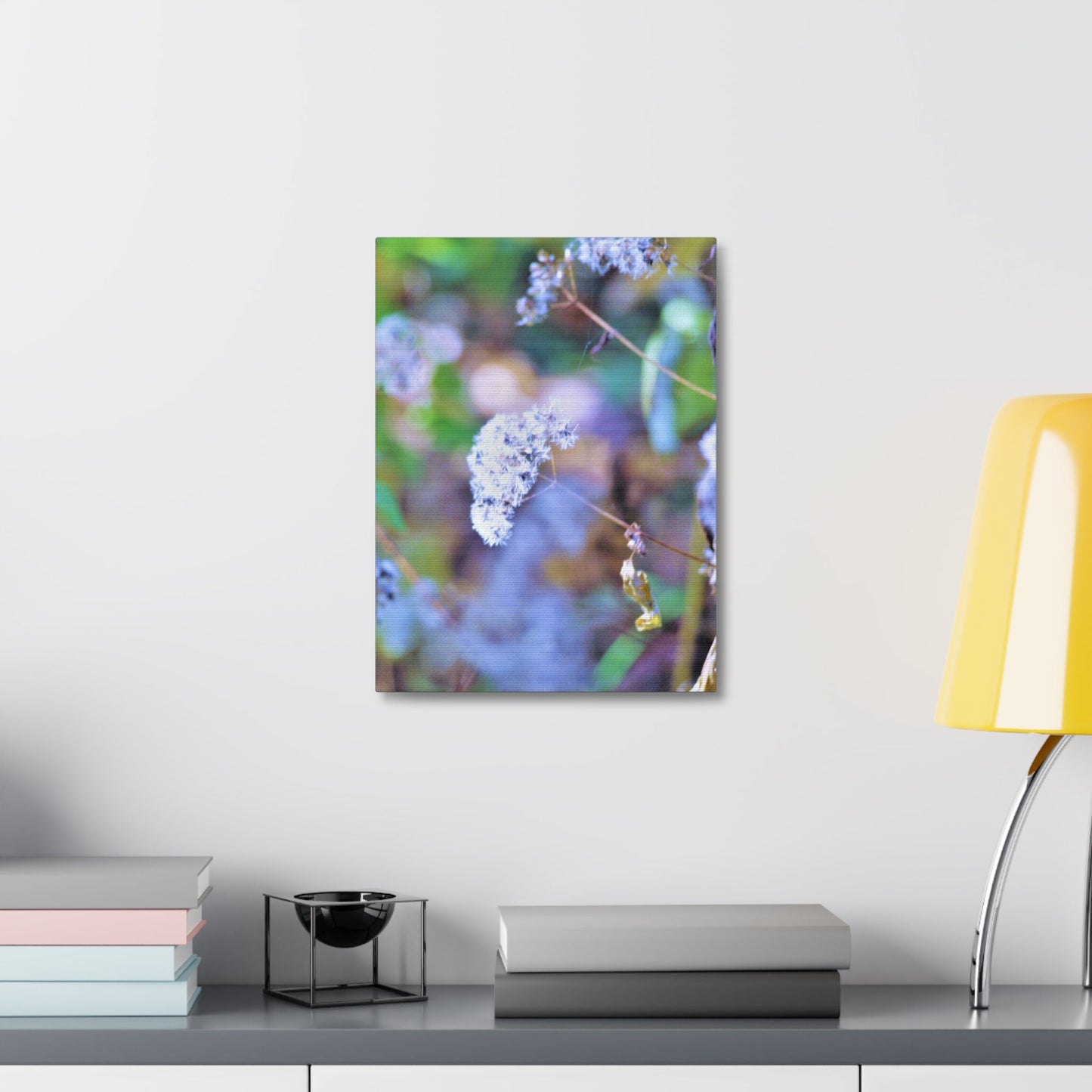 Macro Blue Stretched Canvas Printify