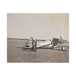 Army Pursuit Plane Ames Airport 1939 Satin Canvas Stretched