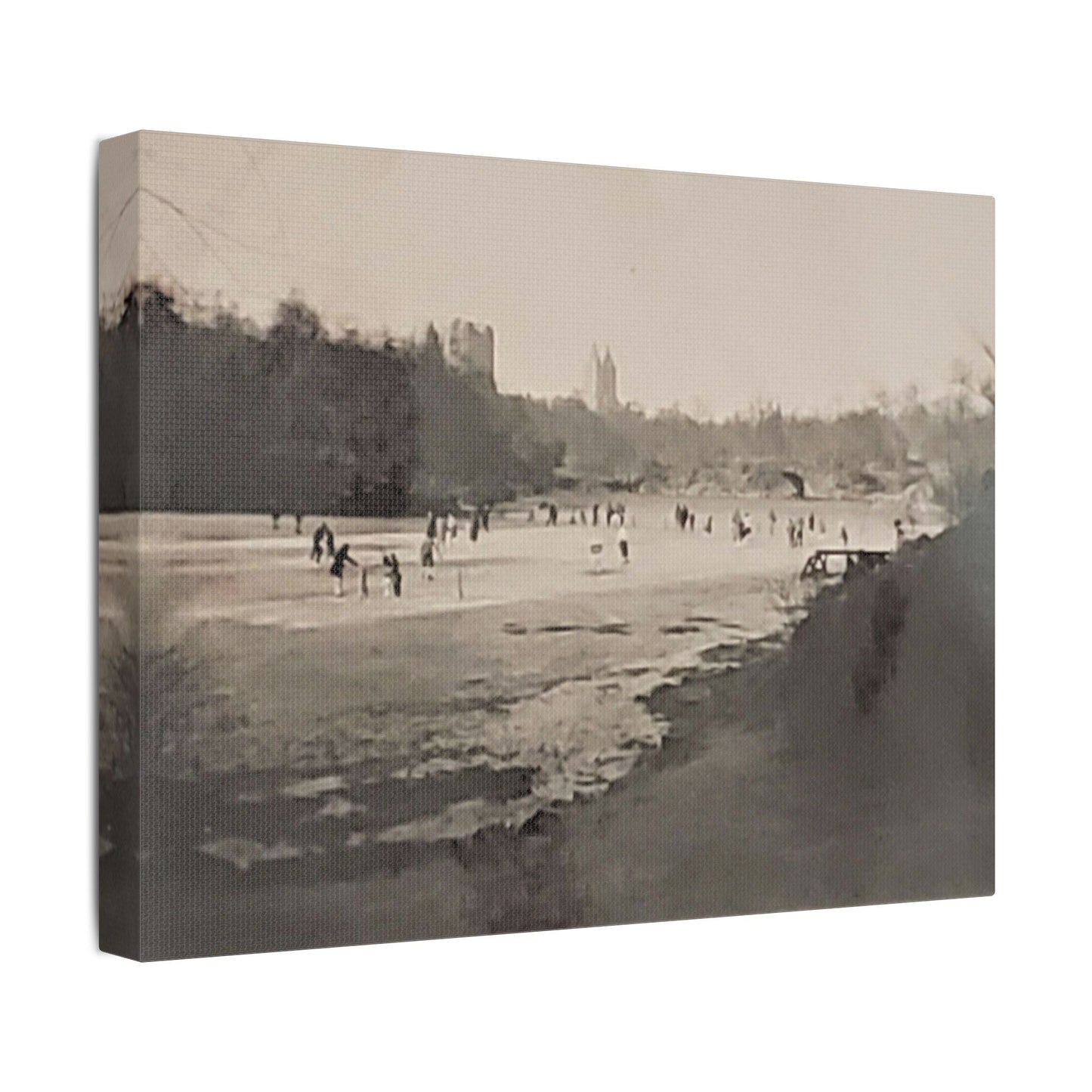 Central Park Satin Canvas Stretched