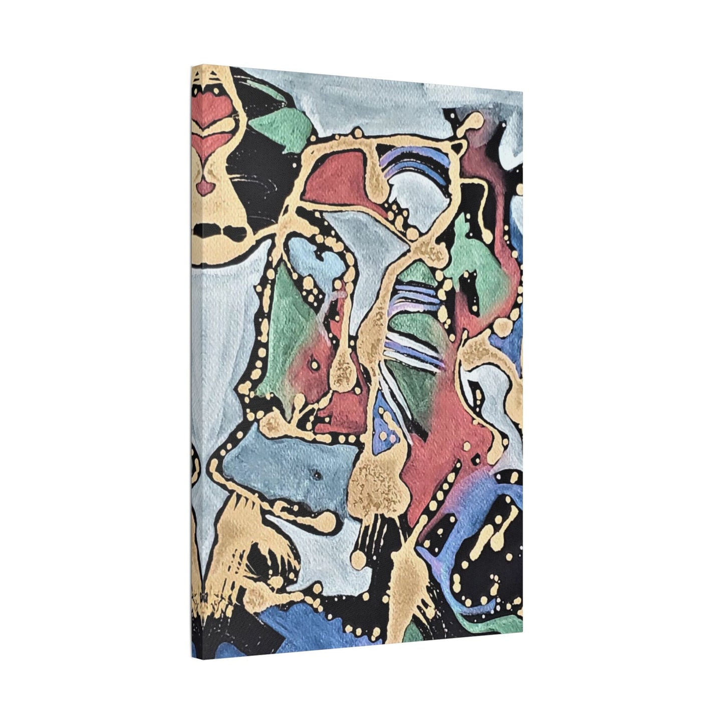 Angry Cat Satin Canvas Stretched